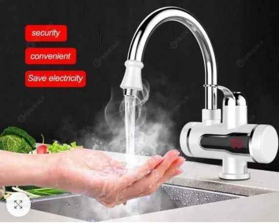Electric instant hot water tap