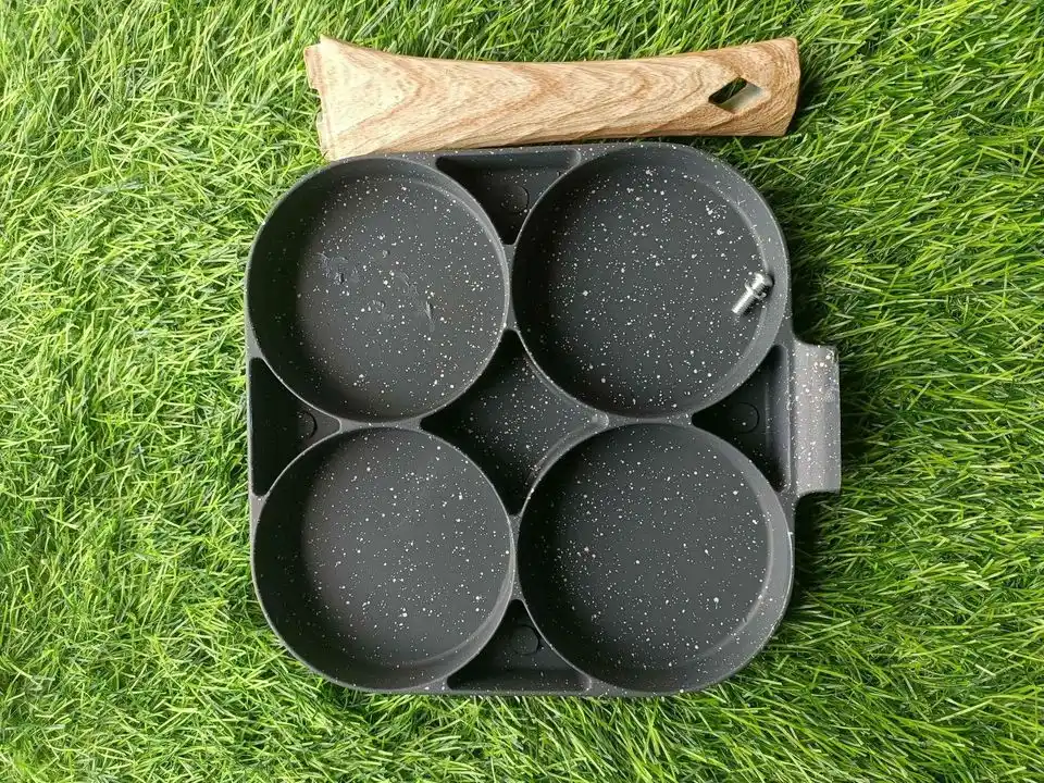 Non stick 4 hole frying pan
