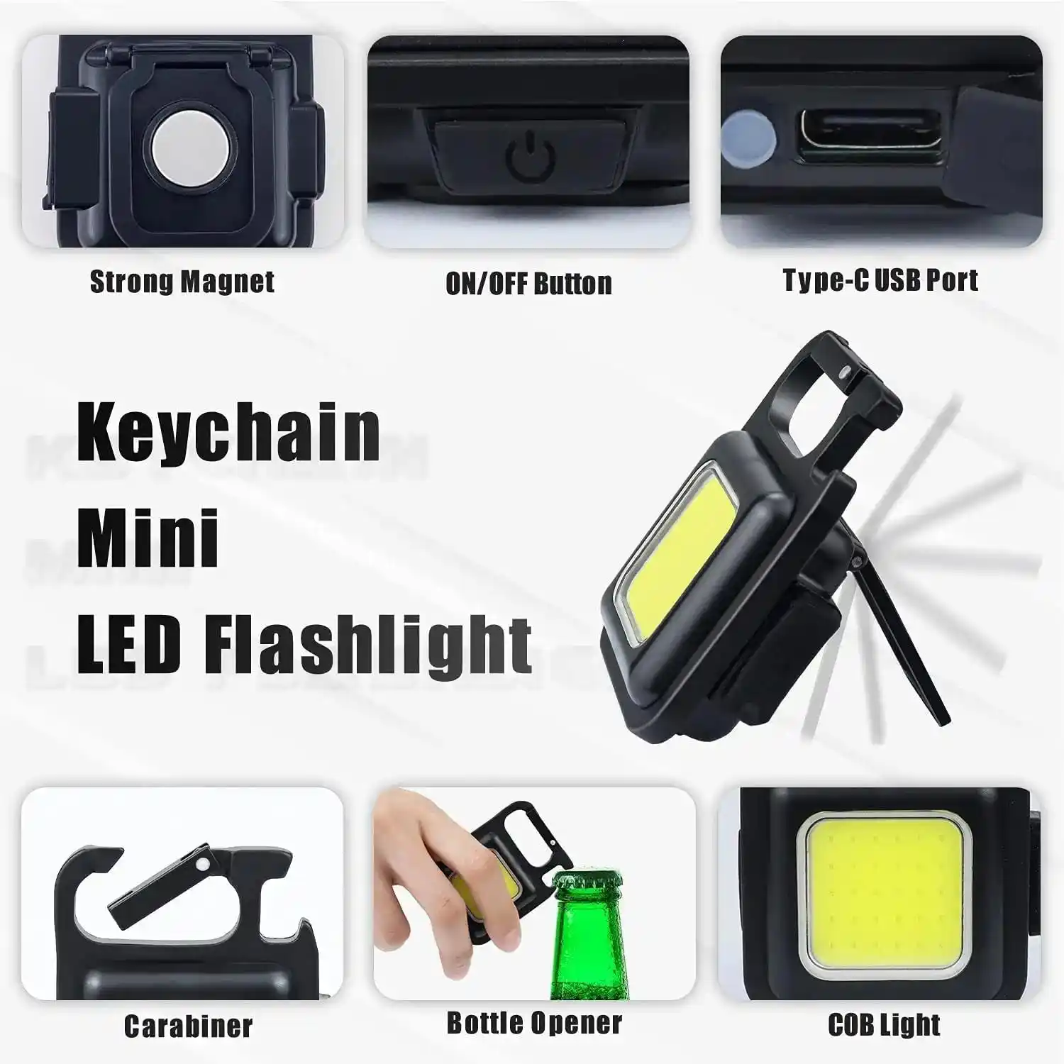 COB Rechargeable Keychain Light
