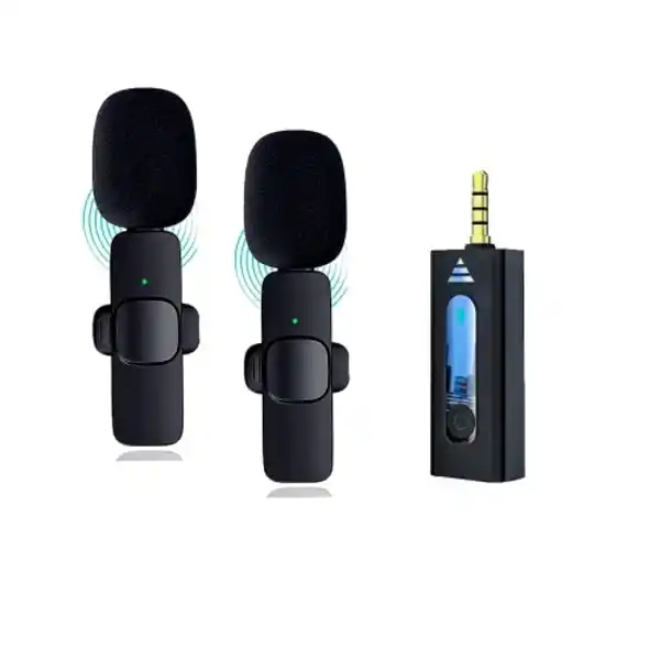 K35 dual wireless microphone 100% authentic for smartphone, DSLR Camera,And Speakers