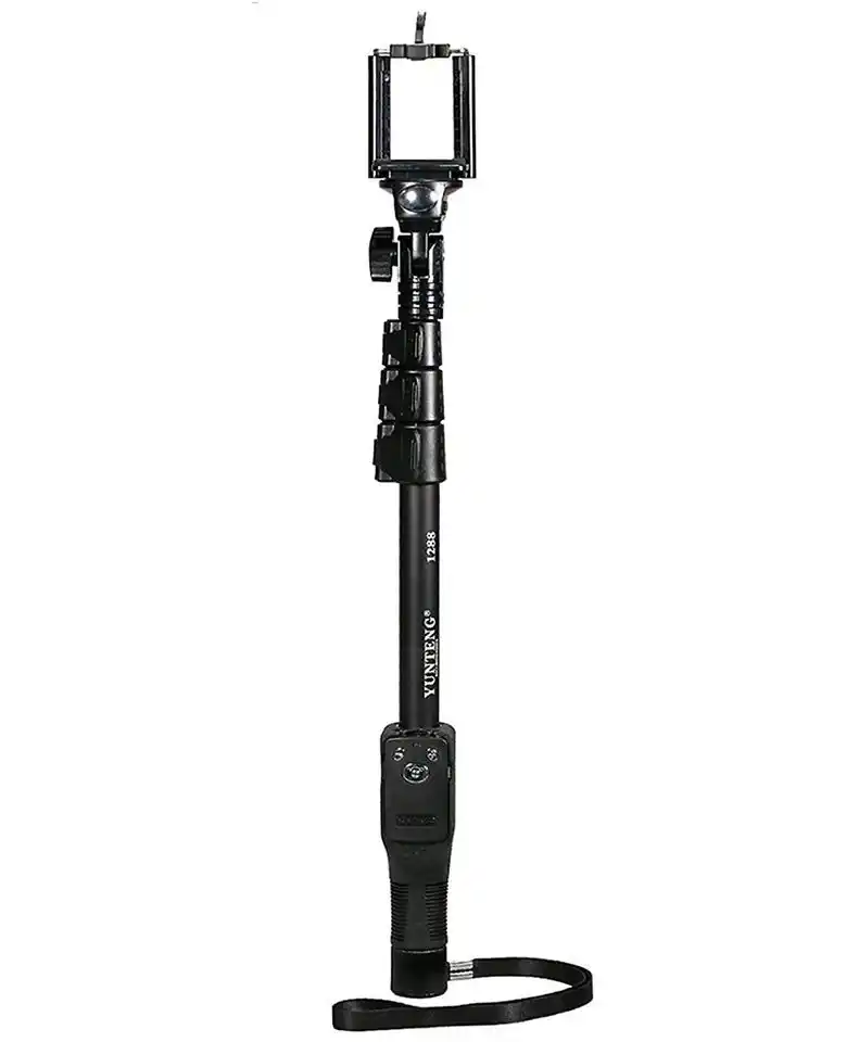 Yunteng YT 1288 Bluetooth Selfie Stick – Black, with Remote