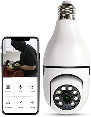 Bulb WIFI Camera PTZ HD Infrared Night Vision Two Way Talk Baby Monitor Auto Tracking For Home Security Spot deliver