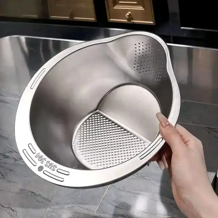 Rice Washing Strainer Bowl
