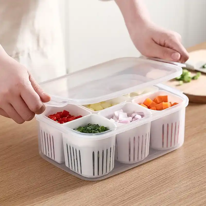 6 Grid Fridge Storage Box