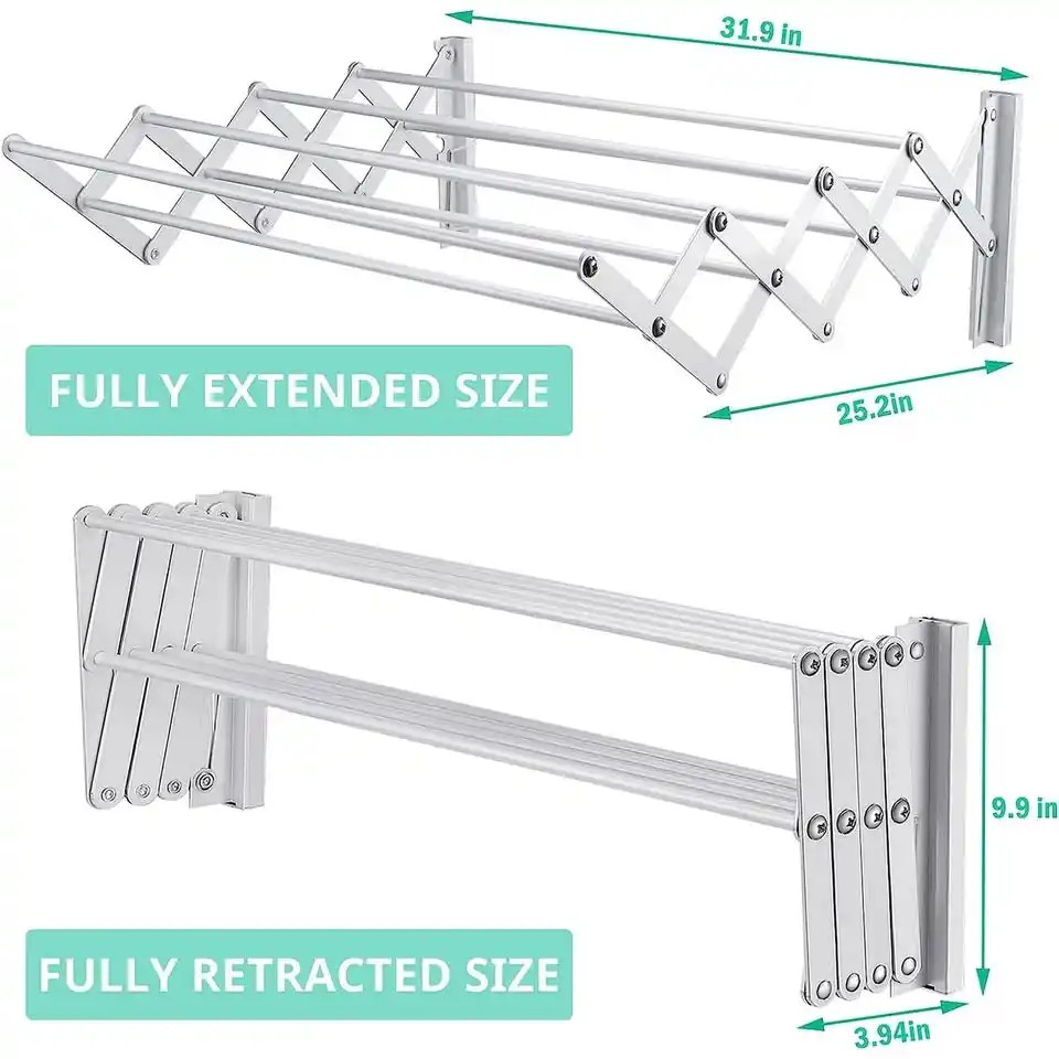 Wall mounted clothes drying Hanger