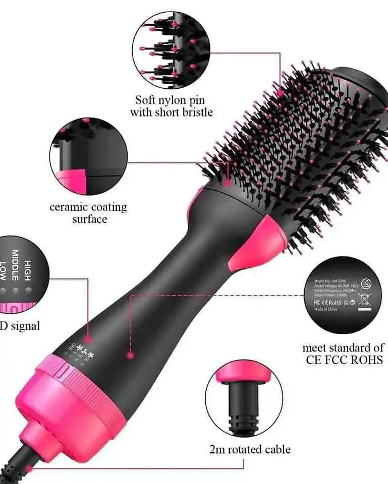 One step hair dryer and styler