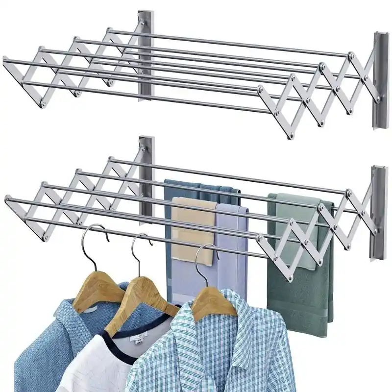 Wall Grill Mounted Clothes Hanger Foldable