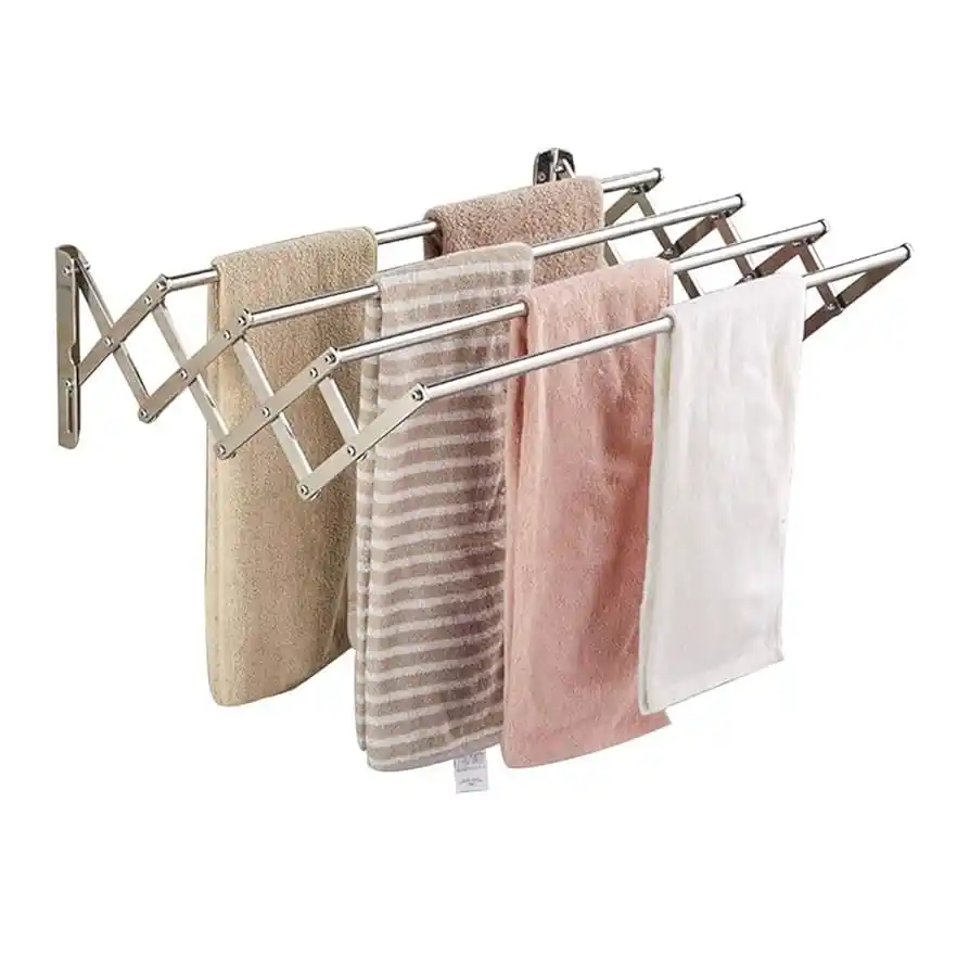 Wall Grill Mounted Clothes Hanger Foldable