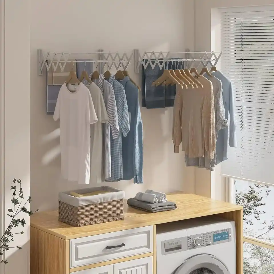 Wall Grill Mounted Clothes Hanger Foldable